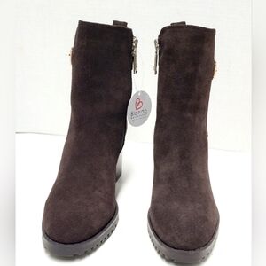 Blondo Tobi Bootie Waterproof Brown Suede Size 8.5 M B6648 DD343